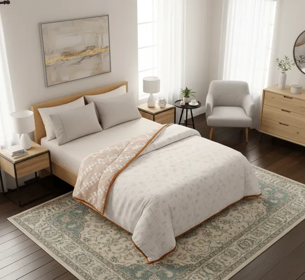 Modern_Geometric_Cotton_Bedding_Set_Double_Bed_Sheet_Comforter_Lightweight,_Durable_&_Cozy_Ideal_For_Everyday_Use_&_Mild_Winter_,_Terracotta/Orange