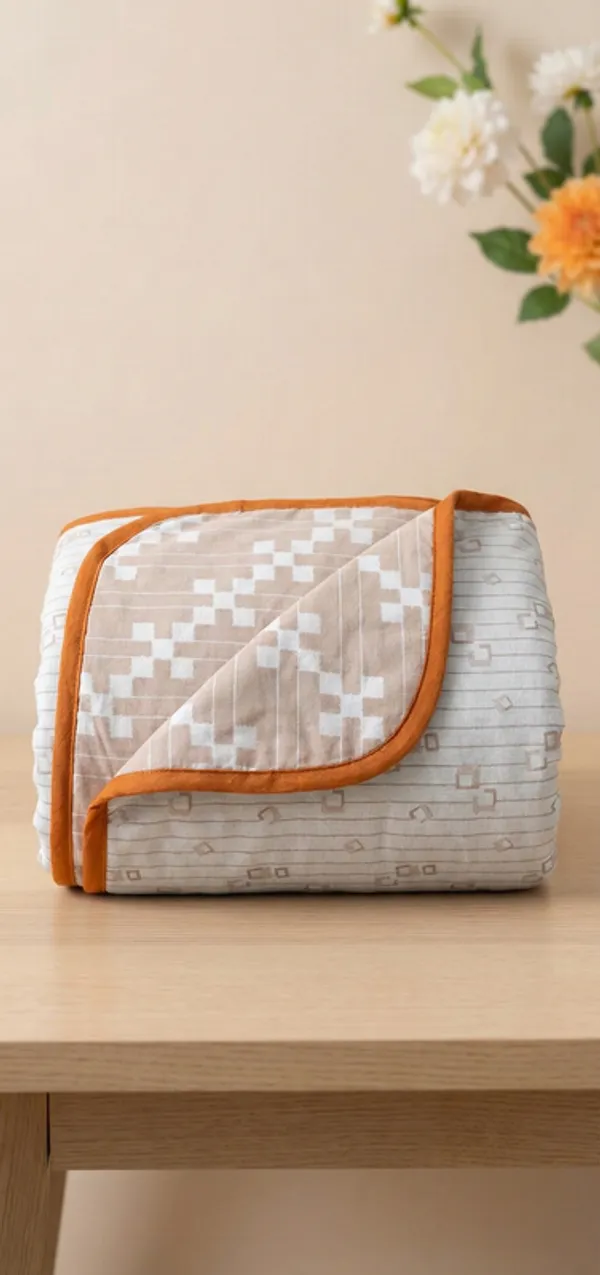 Modern_Geometric_Cotton_Bedding_Set_Double_Bed_Sheet_Comforter_Lightweight,_Durable_&_Cozy_Ideal_For_Everyday_Use_&_Mild_Winter_,_Terracotta/Orange