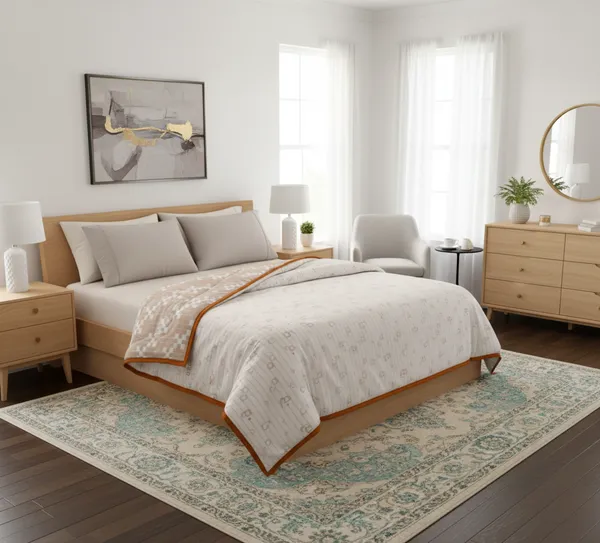 Modern_Geometric_Cotton_Bedding_Set_Double_Bed_Sheet_Comforter_Lightweight,_Durable_&_Cozy_Ideal_For_Everyday_Use_&_Mild_Winter_,_Terracotta/Orange