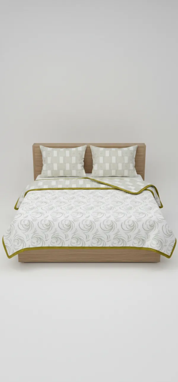 Modern_Reversible_Cotton_Bedding_Set_Double_Bedsheet_Comforter_Lightweight,_Durable_&_Cozy_Ideal_For_Everyday_Use_&_Mild_Winter_,_Sage/Olive