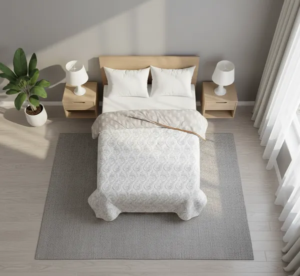 Modern_Reversible_Cotton_Bedding_Set_Double_Bedsheet_Comforter_Lightweight,_Durable_&_Cozy_Ideal_For_Everyday_Use_&_Mild_Winter_,_Tan/Camel