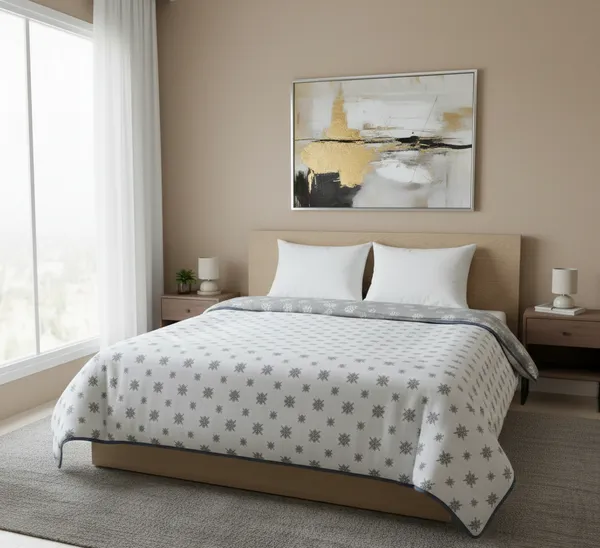 Diamond_Cotton_Bedding_Set_Double_Bedsheet_Comforter_Lightweight,_Durable_&_Cozy_Ideal_For_Everyday_Use_&_Mild_Winter_,_Grey_&_White