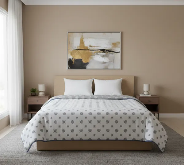 Diamond_Cotton_Bedding_Set_Double_Bedsheet_Comforter_Lightweight,_Durable_&_Cozy_Ideal_For_Everyday_Use_&_Mild_Winter_,_Grey_&_White