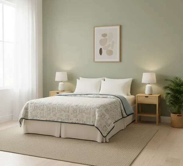 Dohar_Premium_100%_Cotton_Double_Bed_Sketched_Minimalist_Geometry,_All_Season_Reversible_Blanket,_Soft,_Lightweight_And_Breathable_Ac_Dohar/Blanket/For_Bed_Teal/Dusty_Blue
