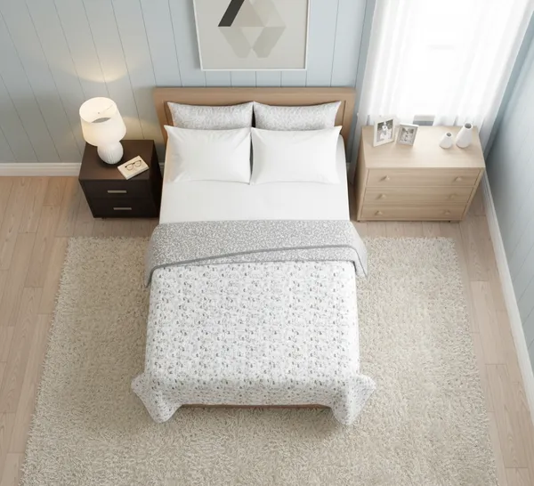 Dohar_Premium_100%_Cotton_Double_Bed_Modern_Floral,_All_Season_Reversible_Blanket,_Soft,_Lightweight_And_Breathable_Ac_Dohar/Quilt/Blanket/For_Bed_Slats/Cool_Grey