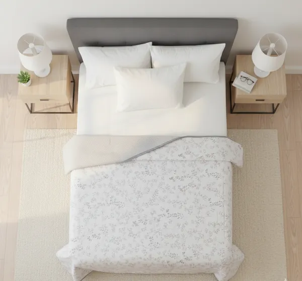 Dohar_Premium_100%_Cotton_Single_Bed_Wildflower_Sprigs,_All_Season_Reversible_Blanket,_Soft,_Lightweight_And_Breathable_Ac_Dohar/Quilt/Blanket_For_Bed_Slate_Grey