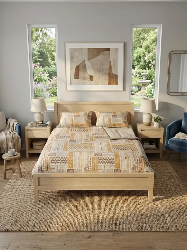 Dohar_Premium_100%_Cotton_Single_Bed_Botanical_Retreat,_All_Season_Reversible_Blanket,_Soft,_Lightweight_and_Breathable_Ac_Dohar/Quilt/Blanket/for_Bed,_Blanket_220_x_146_cms