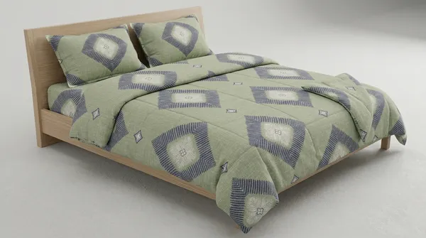 Home_Cent_Signature_The_Artisan_Sage_Collection_?_Luxury_Geometric_Diamond_Double_Bed_Comforter_Set_in_Muted_Olive_Serene_Sage_Ikat_Bedding_Bundle_?_Contemporary_Geometric_Motif_for_a_Calming,_Lively_Home_Modern_Tribal_Double_Bed_Comforter_Set_?_Sophisticated_Sage_Green_Palette_with_Intricate_Diamond_Accents-_Box-Stitch_Double_Bed_Comforter_?_Premium_Down-Feel_Insert_with_4_Corner_Tabs,_Machine_Washable_(Olive_Green)-_230X250CM-300GSM