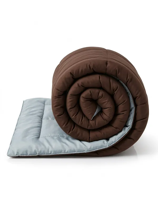 Signature_Reversible_Box-Stitch_Comforter_Premium_Down-Feel_Insert_With_4_Corner_Tabs,_Machine_Washable_(Grey_And_Brown)