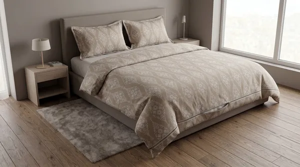 DUVET_COVER_RUBEY-HOMECENT_Taupe_Beige_Geometric_Pattern_Duvet_Cover_with_Zipper_Closure-TAUPE_BEIGE