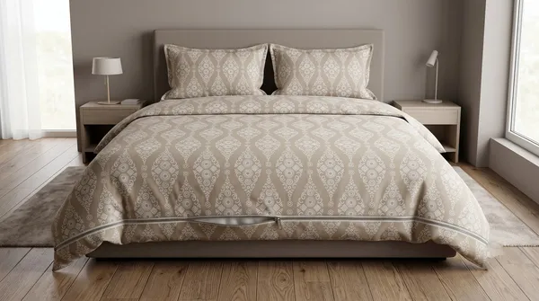 DUVET_COVER_RUBEY-HOMECENT_Taupe_Beige_Geometric_Pattern_Duvet_Cover_with_Zipper_Closure-TAUPE_BEIGE