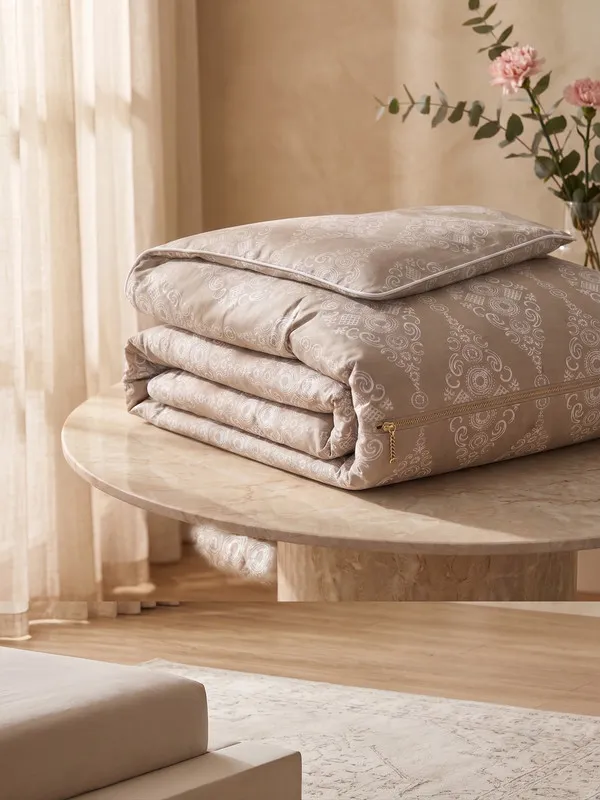 DUVET_COVER_RUBEY-HOMECENT_Taupe_Beige_Geometric_Pattern_Duvet_Cover_with_Zipper_Closure-TAUPE_BEIGE
