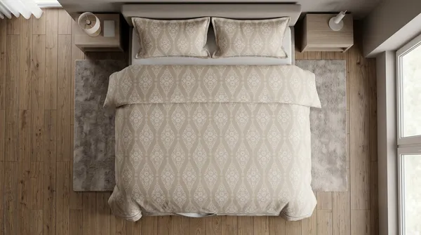 DUVET_COVER_RUBEY-HOMECENT_Taupe_Beige_Geometric_Pattern_Duvet_Cover_with_Zipper_Closure-TAUPE_BEIGE