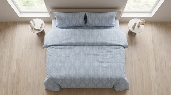 DUVET_COVER_RUBEY-HOMECENT_Light_Blue_Geometric_Pattern_Duvet_Cover_with_Zipper_Closure-BLUE