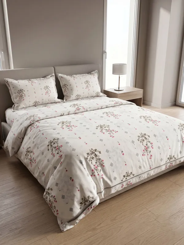 DUVET_COVER_RUBEY-HOMECENT_Botanical_Floral_Duvet_Cover_with_Premium_Zipper_Closure-MUSTARD_FLORAL-