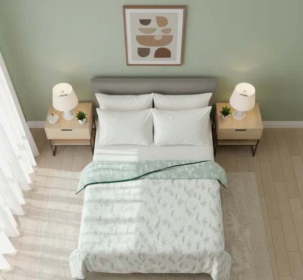 Dohar_Premium_100%_Cotton_Single_Bed_Wildflower_Meadow,_All_Season_Reversible_Blanket,_Soft,_Lightweight_And_Breathable_Ac_Dohar/Quilt/Blanket/For_Bed_Soft_Sage