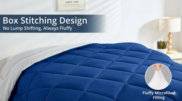 Signature_Reversible_Box-Stitch_Double_Comforter_Premium_Down-Feel_Insert_With_4_Corner_Tabs,_Machine_Washable_(Grey_And_Blue)
