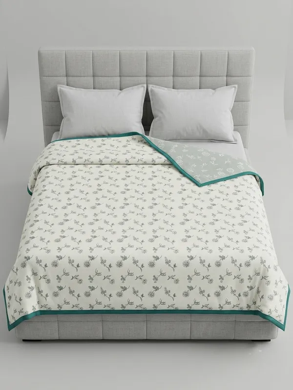 Botanical_Harmony_Cotton_Bedding_Set_Double_Bedsheet_Comforter_Lightweight,_Durable_&_Cozy_Ideal_For_Everyday_Use_&_Mild_Winter_,_Sage_Green