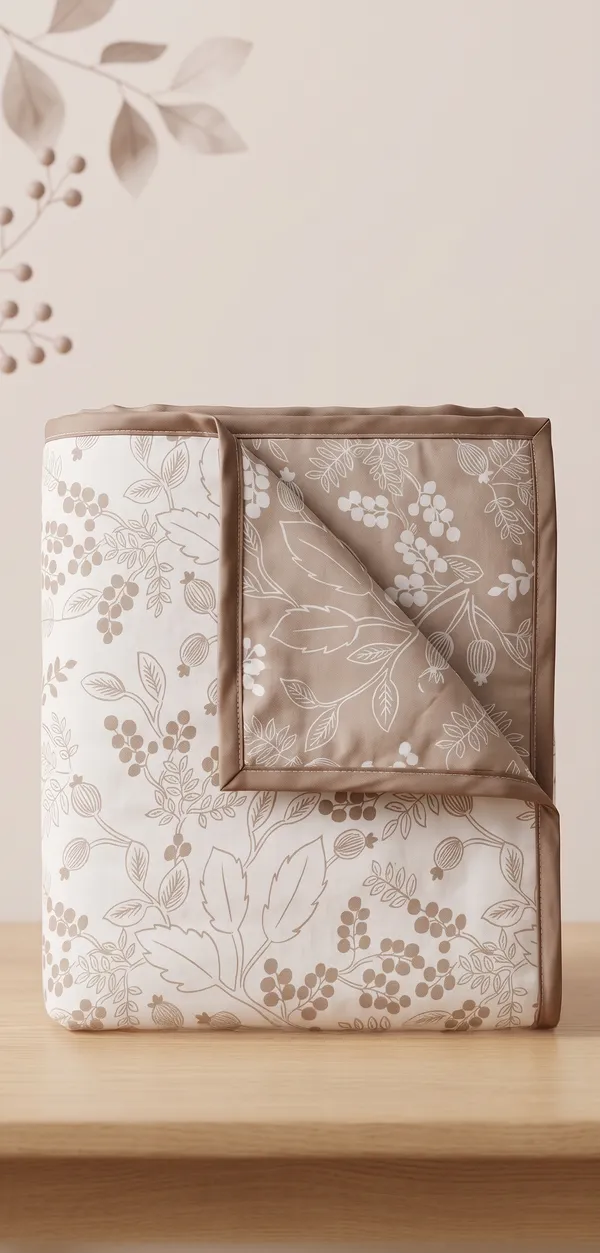 Dohar_Premium_100%_Cotton_Double_Bed_White/Dove_Grey_Botanical_Floral,_All_Season_Reversible_Blanket,_Lightweight_&_Breathable_Blanket_for_Bed,_Sofa_AC_Blanket_220_x_250cm