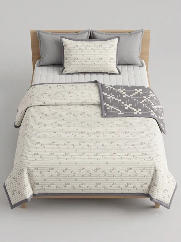 Premium_100%_Cotton_Single_Bed_Modern_Linear_Pinstripe,_All_Season_Reversible_Blanket,_Soft,_Lightweight_And_Breathable_Ac_Dohar/Quilt/Blanket/For_Bed_Charcoal/Grey