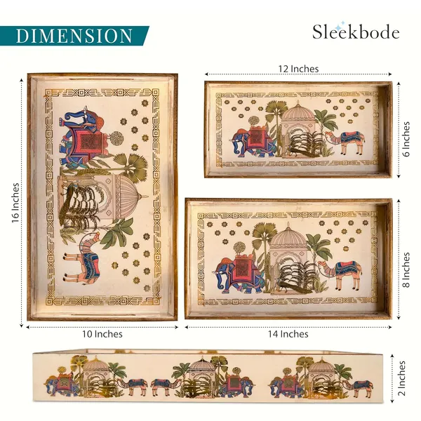 Gold_Engraved_Wooden_Serving_Tray_Set_of_3_Enamel_Coated_Waterproof_Rectangular_Trays_with_Gold_Engraving_Tea,_Snacks_&_Dining_Table_Decor_Home_&_Kitchen_Decorative_Center_Table_Trays