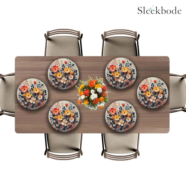 Set_of_2_Pcs_Orange_&_Yellow_Flower_Cotton_Table_Mat_Bed_Side_Table_Mat_Round_Shape_Placemat_Side_Table_Placemat_For_Dining_Table