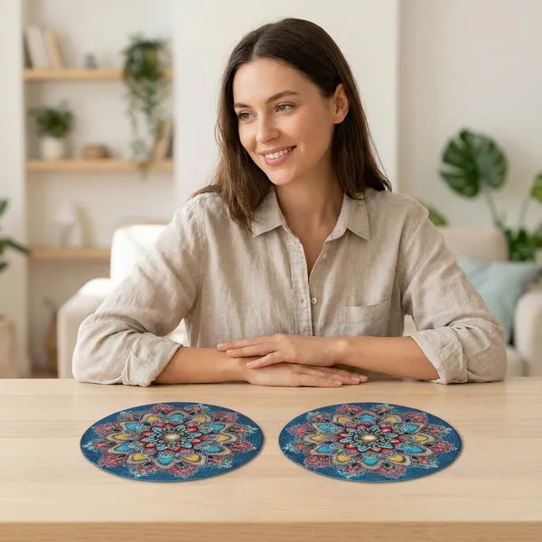 Set_of_2_Pcs_Blue_Rangoli_Cotton_Table_Mat_Bed_Side_Table_Mat_Round_Shape_Placemat_Side_Table_Placemat_For_Dining_Table