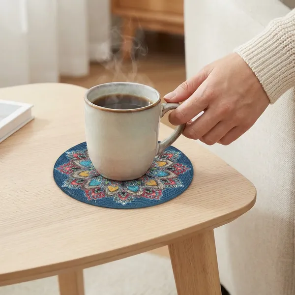 Set_of_6_Pcs_Blue_Rangoli_Cotton_Table_Mat_Bed_Side_Table_Mat_Round_Shape_Placemat_Side_Table_Placemat_For_Dining_Table