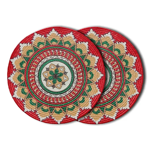 Set_Of_2_pcs_Multicolor_Mandala_Cotton_Table_Mat_Bed_Side_Round_Shape_Side_Table_Placemat_Placemat_For_Dining_Table