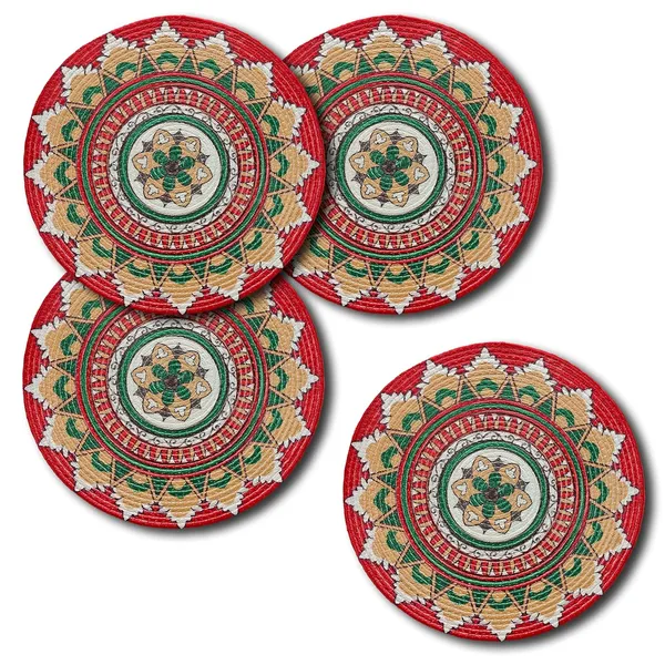 Set_Of_4_pcs_Multicolor_Mandala_Cotton_Table_Mat_Bed_Side_Round_Shape_Side_Table_Placemat_Placemat_For_Dining_Table