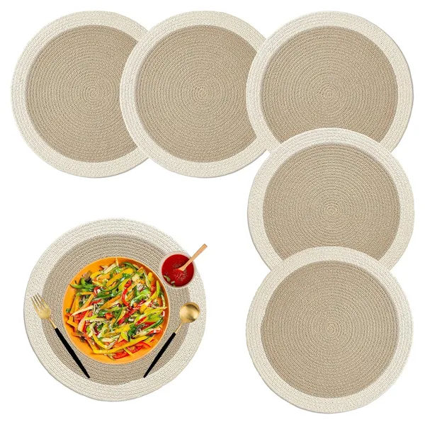 Set_Of_6_Pcs_Beige-Off_White_Table_Mat_Cotton_Bed_Side_Cotton_Round_Shape_Placemat_Side_Table_Cover_Round_Table_Placemat_For_Dining_Table