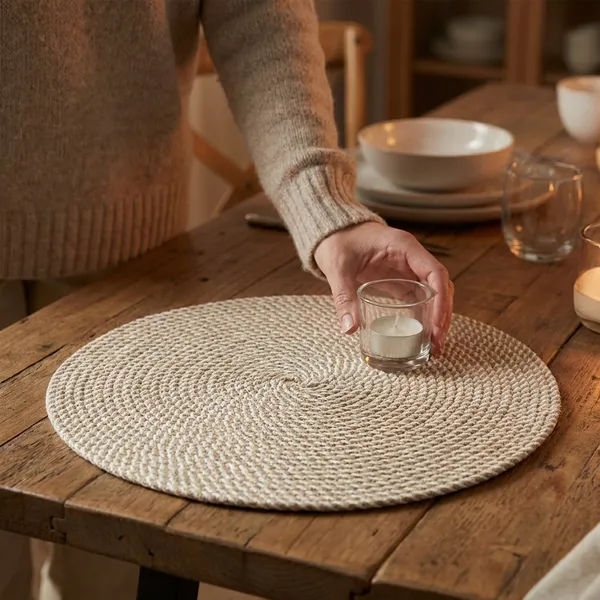 Set_Of_4_Pcs_Beige_&_Off-White_Mix_Cotton_Table_Mat_Bed_Side_Round_Shape_Placemat_Side_Table_Placemat_For_Dining_Table