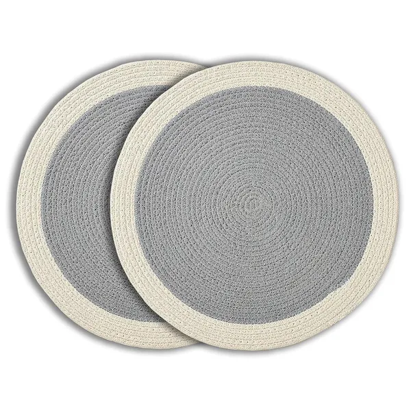 Set_Of_2_Grey-Off_White_Table_Mat_Cotton_Bed_Side_Cotton_Round_Shape_Placemat_Side_Table_Cover_Round_Table_Placemat_For_Dining_Table