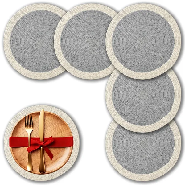Set_Of_6_Grey-Off_White_Table_Mat_Cotton_Bed_Side_Cotton_Round_Shape_Placemat_Side_Table_Cover_Round_Table_Placemat_For_Dining_Table