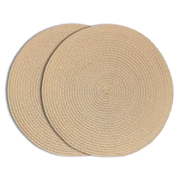 Set_of_2_Pcs_Beige_Cotton_Table_Mat_Bed_Side_Round_Shape_Placemat_Side_Table_Cover_Table_Placemat_For_Dining_Table
