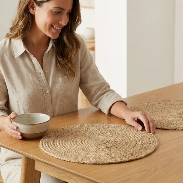 Set_of_2_Pcs_Beige_Cotton_Table_Mat_Bed_Side_Round_Shape_Placemat_Side_Table_Cover_Table_Placemat_For_Dining_Table