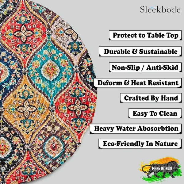 Set_of_6_Pcs_Red_Yellow_Rangoli_Cotton_Table_Mat_Bed_Side_Round_Shape_Placemat_Side_Table_Cover_Round_Mat_Placemat_For_Dining_Table