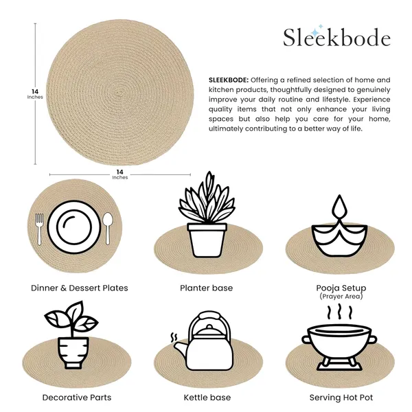 Set_of_2_Pcs_Beige_Cotton_Table_Mat_Bed_Side_Round_Shape_Placemat_Side_Table_Cover_Table_Placemat_For_Dining_Table