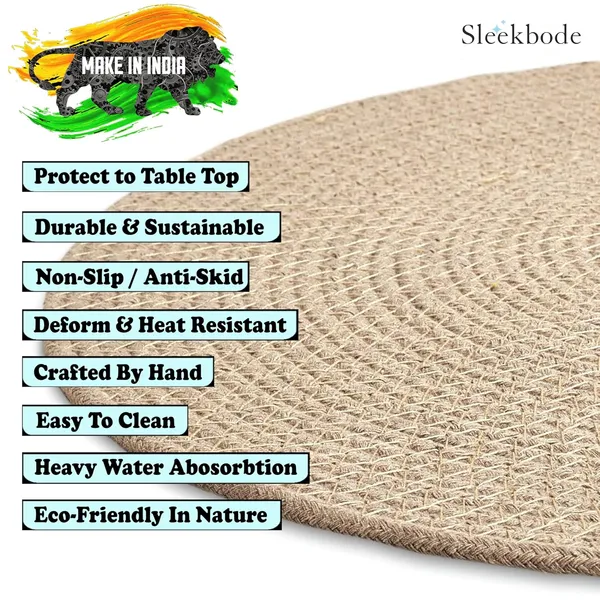 Set_of_2_Pcs_Beige_Cotton_Table_Mat_Bed_Side_Round_Shape_Placemat_Side_Table_Cover_Table_Placemat_For_Dining_Table