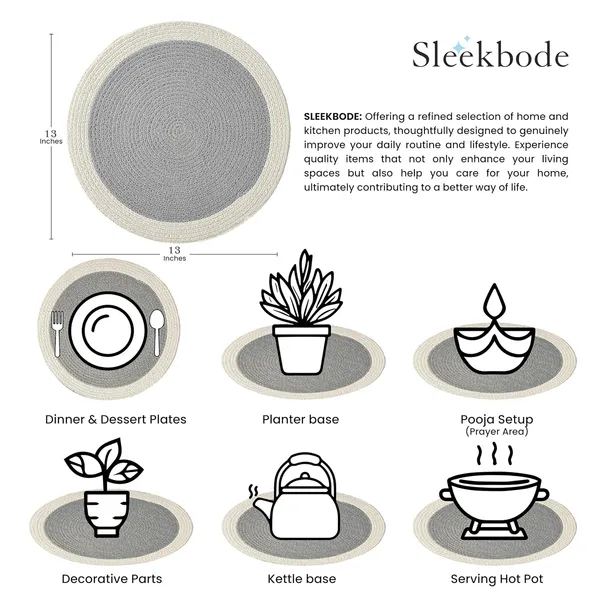 Set_Of_2_Grey-Off_White_Table_Mat_Cotton_Bed_Side_Cotton_Round_Shape_Placemat_Side_Table_Cover_Round_Table_Placemat_For_Dining_Table