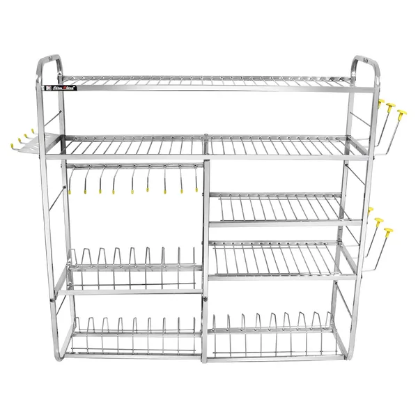 Silver_5_Shelf_Wall_Mount_Dish_Rack_Stainless_Steel_Kitchen_Organizer_For_Plates_Bowls_Utensils_30_X_32_Inch