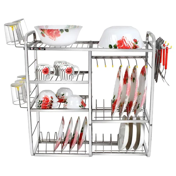 Silver_Kitchen_Dish_Rack_4_Tier_Shelf_Wall_Mount_Stainless_Steel_Plate_Utensil_Drying_Rack_Space_Saving_Storage_For_Plates_Bowls_Cups
