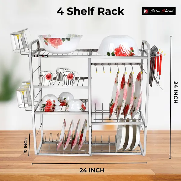 Silver_Kitchen_Dish_Rack_4_Tier_Shelf_Wall_Mount_Stainless_Steel_Plate_Utensil_Drying_Rack_Space_Saving_Storage_For_Plates_Bowls_Cups