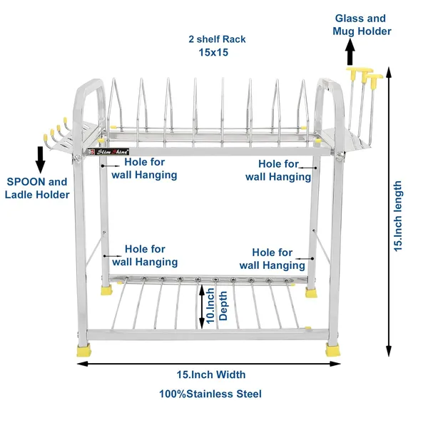 Silver_Stainless_Steel_2_Shelf_Kitchen_Dish_Rack_With_Plate_Cutlery_Stand