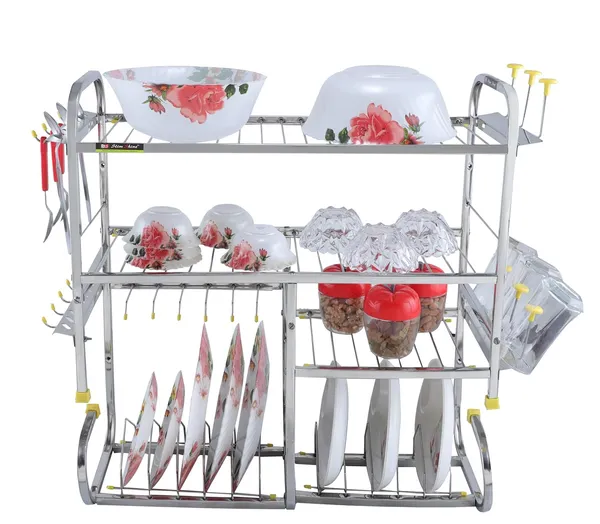 Silver_Stainless_Steel_Kitchen_Dish_Rack_Wall_Mounted_Drying_Rack_With_Utensil_Holder_Space_Saving_Storage