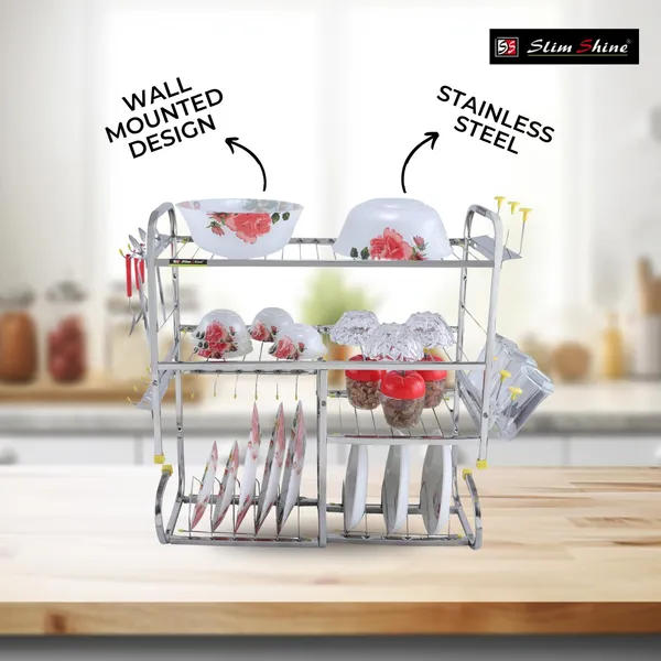 Silver_Stainless_Steel_Kitchen_Dish_Rack_Wall_Mounted_Drying_Rack_With_Utensil_Holder_Space_Saving_Storage