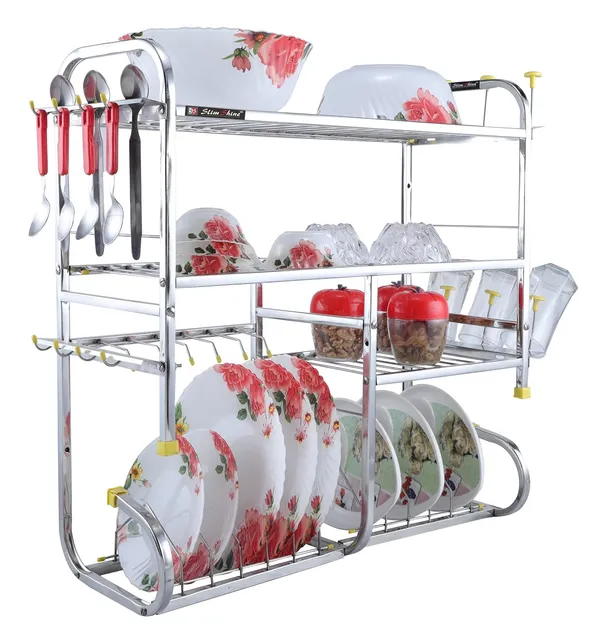 Silver_Stainless_Steel_Kitchen_Dish_Rack_Wall_Mounted_Drying_Rack_With_Utensil_Holder_Space_Saving_Storage
