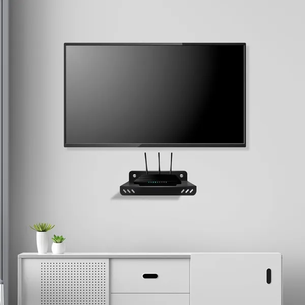 Black_Premium_Set_Top_Box_Shelf_Elegant_Wall_Mounted_Storage_Solution_For_Media_Devices_Featuring_Cable_Management