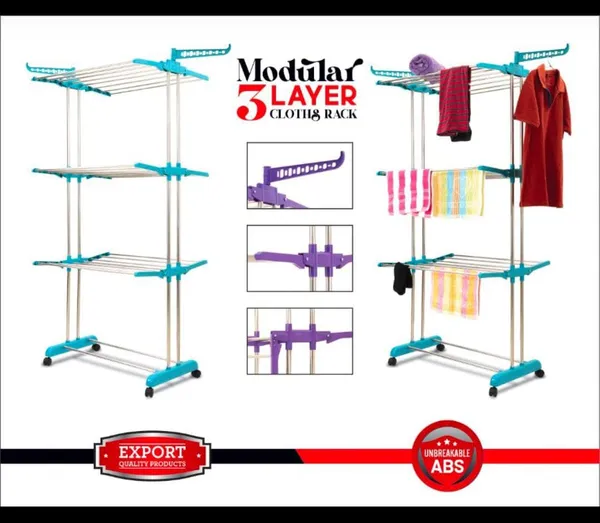Blue_Stainless_Steel_4_Tier_Clothes_Drying_Stand_Foldable_Laundry_Rack_Indoor_Outdoor_Balcony_Space_Saver