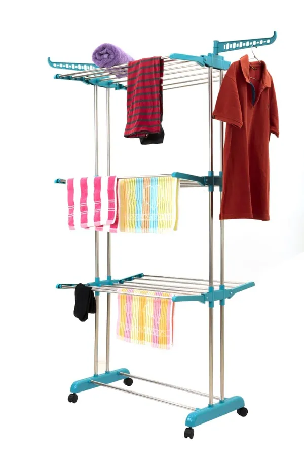 Blue_Stainless_Steel_4_Tier_Clothes_Drying_Stand_Foldable_Laundry_Rack_Indoor_Outdoor_Balcony_Space_Saver